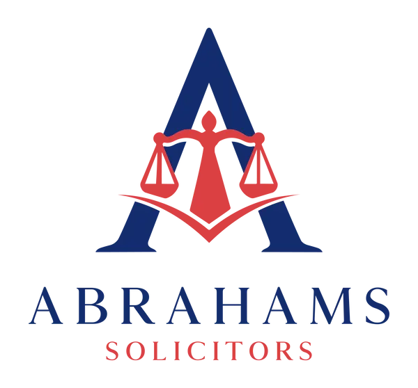 Abrahams Solicitors logo featuring a stylized letter "A" and scales of justice, representing legal services in civil litigation and personal injury claims.